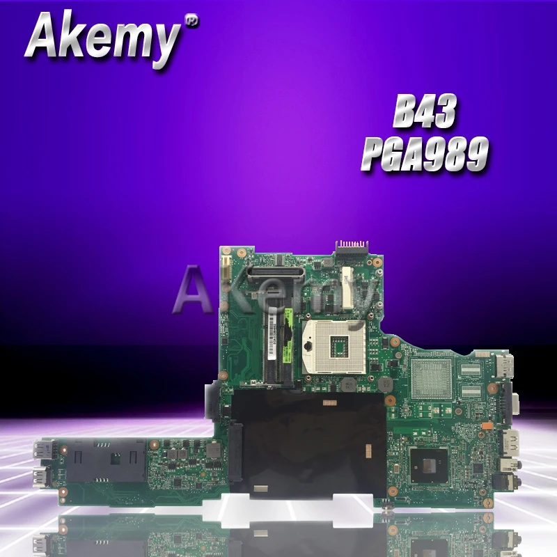 

Akemy B43 Laotop motherboard for ASUS B43 B43F B43S Test original mainboard PGA989