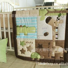 Промо-акция! 6 шт. 130*70 см детская кроватка набор постельных принадлежностей материал jogo de cama кроватки бампер,(бампер+ одеяло+ покрывало