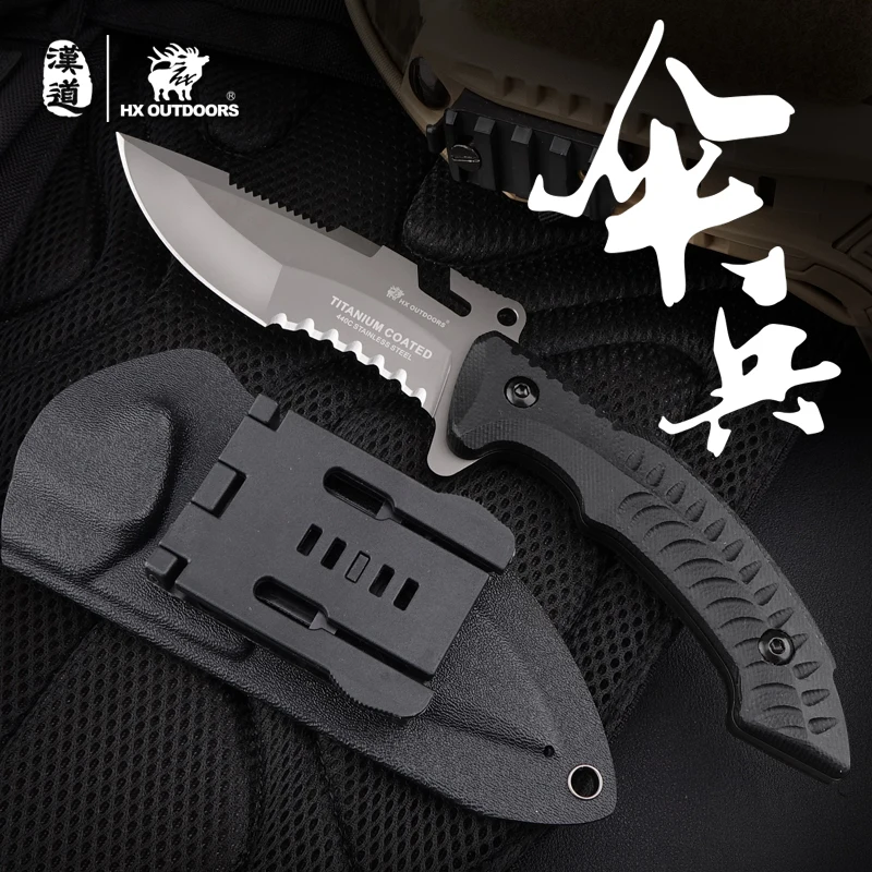 

HX Outdoors D-175 Paratroopers Karambit Kinves Hunting knife Camp Survival 440C Blade K10 Handle Pocket EDC Tool Dropshipping