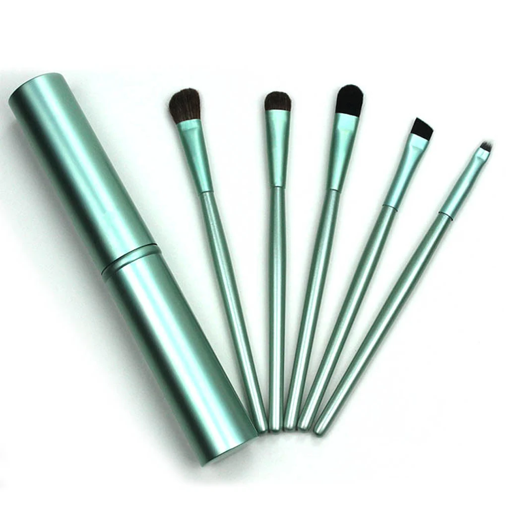 

5pcs/set Eye Makeup Brush Kit Foundation Eyebrow Eye Shadow Portable Powder Professional Cosmetic Brush Tool with Tube
