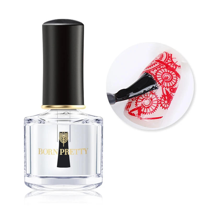 

BORN PRETTY 6ml No Smudge Top Coat Primer Oil Nail Art Stamping Printed Protect Long Lasting Nail Polish Lacquer Manicure