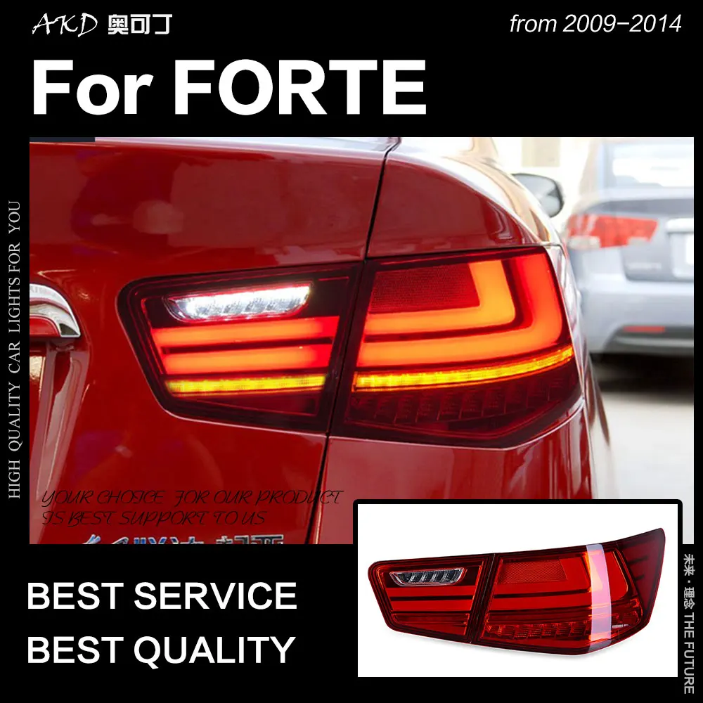 AKD Car Styling for Kia Forte Tail Lights 2009 2014 Cerato LED Tail
