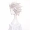 Ccutoo-perruques synthétiques duveteuses Hitsugaya toushiri pour hommes, courtes et blanches, argent, couches blanches, cheveux Cosplay en Fiber résistante à la chaleur ► Photo 2/6