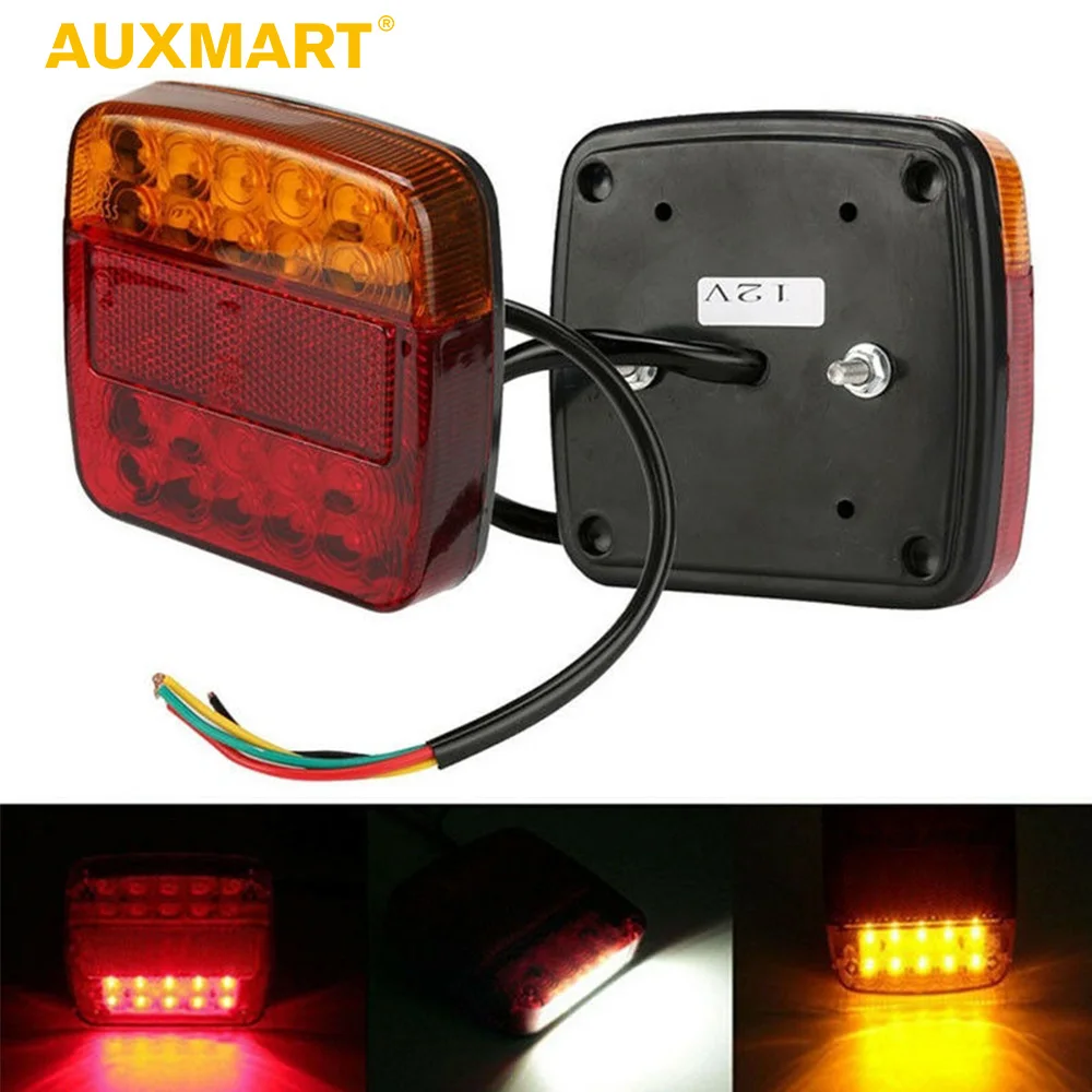 

Auxmart Car Truck LED Rear Tail Light Running Turning Warning Lights Rear Lamps Waterproof Tailight Parts for Trailer DC 12V
