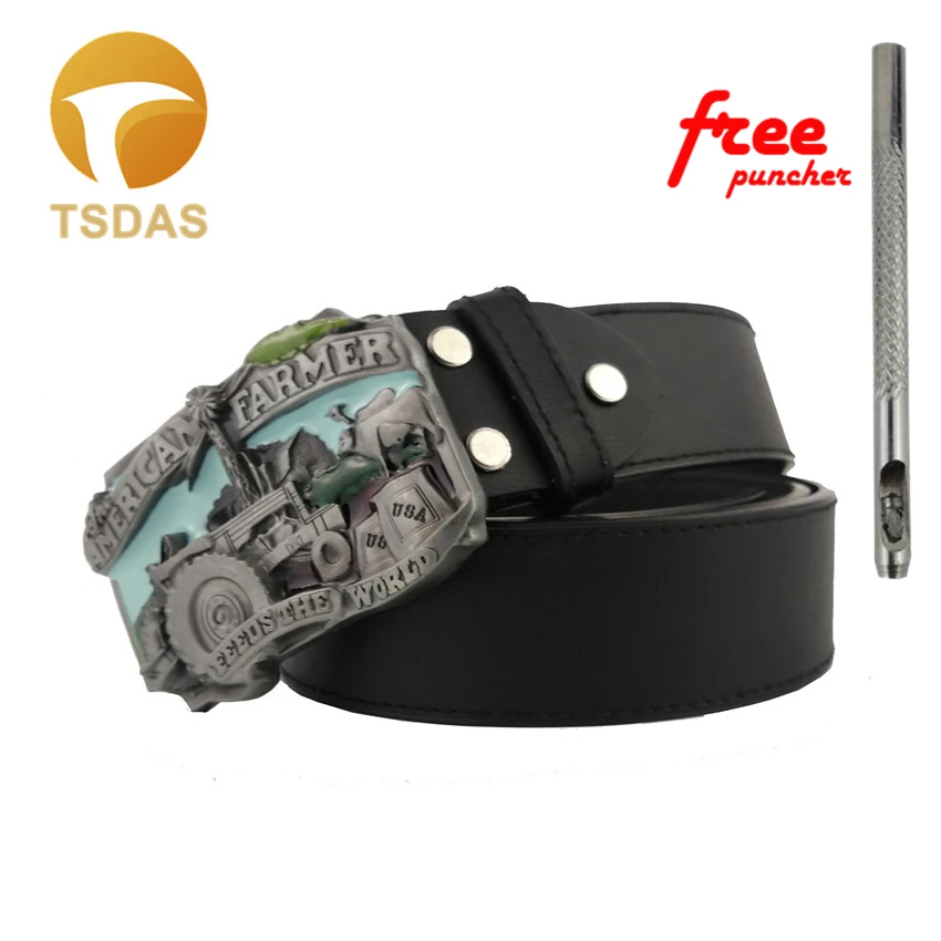 American Farmer Cool Belt Buckles For Men Suitable For 4cm Width Belt With Continous Stockin