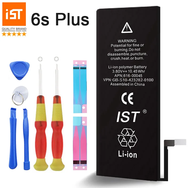 

100% IST Original Mobile Phone Battery For iPhone 6s Plus Real Capacity 2750mAh With Repair Tools Kit And Battery Sticker