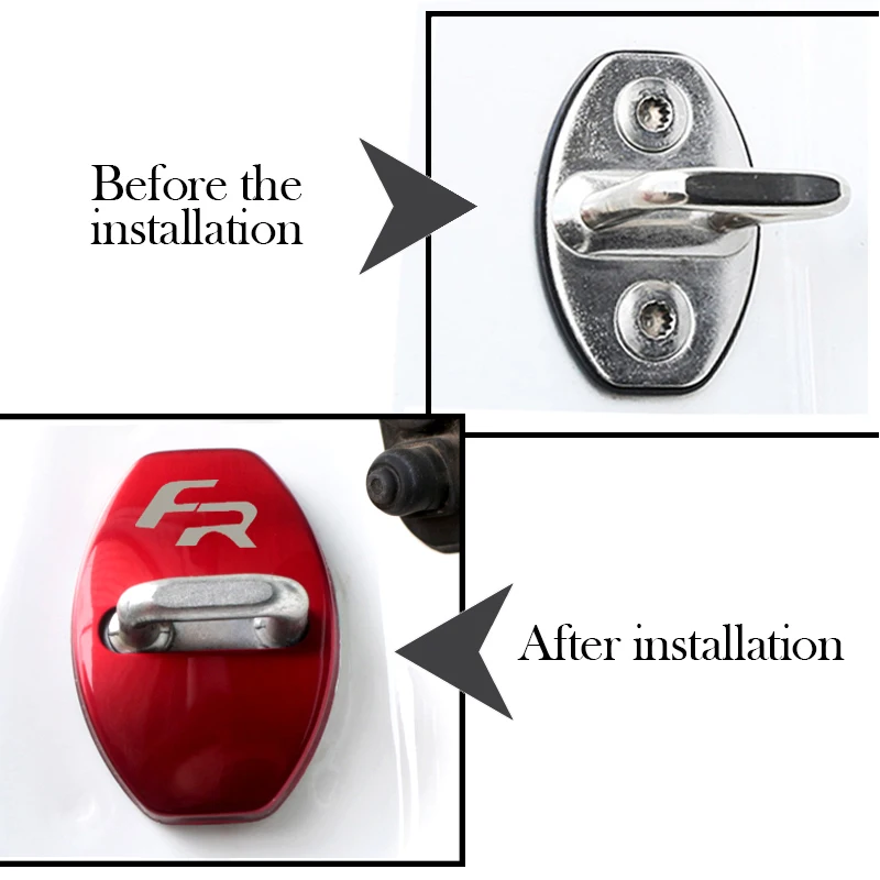 4 шт. автомобильный Стайлинг крышка замка автомобильной двери чехол для сиденья FR+ Leon Ibiza cupra Altea ремень гоночные аксессуары автостайлинг