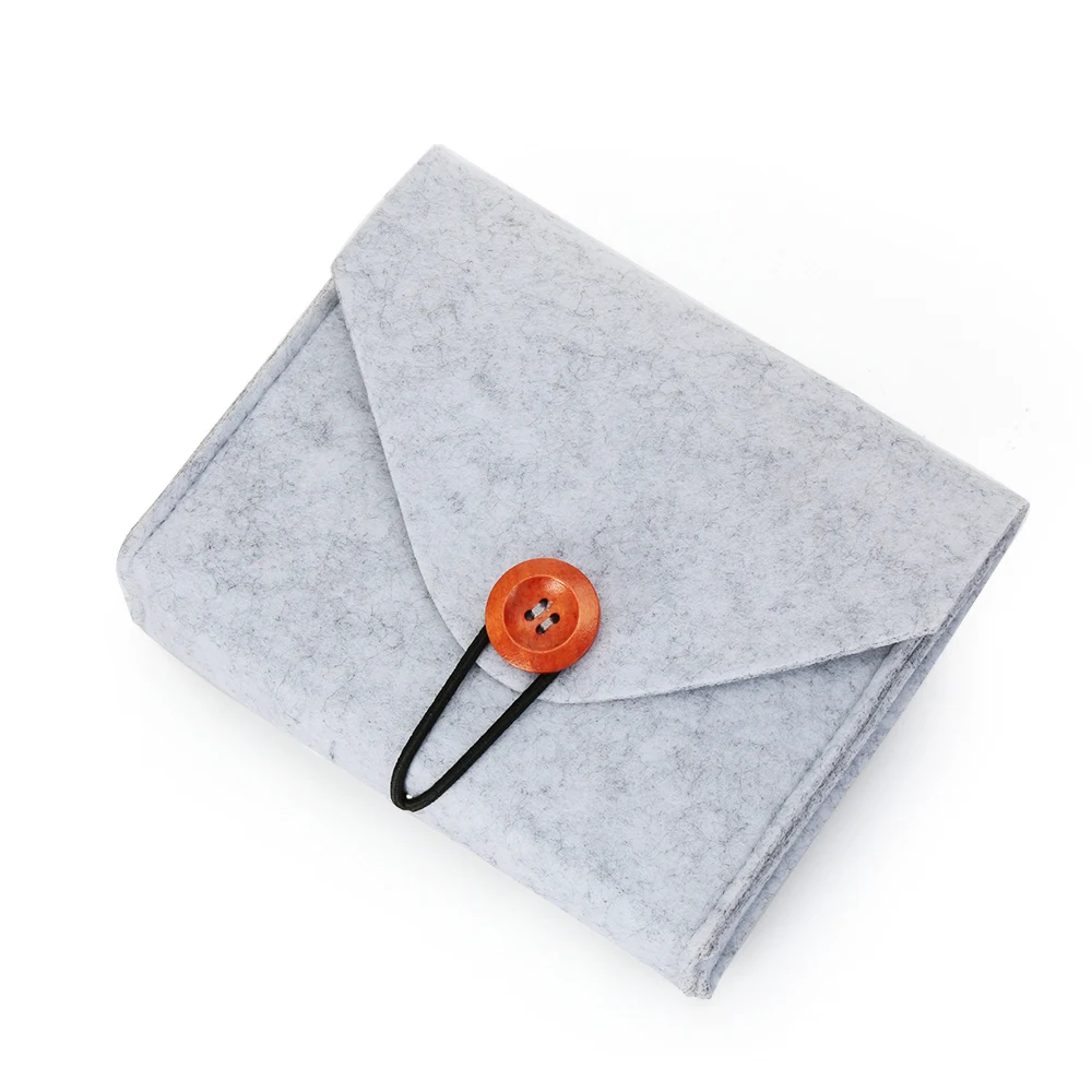 

1PC Credit Card ID Holder Earphone USB Date Cable Mouse Money Bag Felt Pouch Wallet Storage Bag Travel Organizer Coin Purse