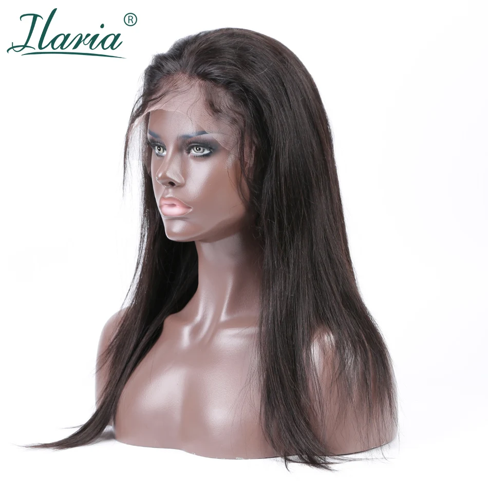 Бесклеевая кружевная передняя часть человеческих волос парики с детскими волосами предварительно выщипанные прямые бразильские полные кружева 360 фронтальный парик для черных женщин