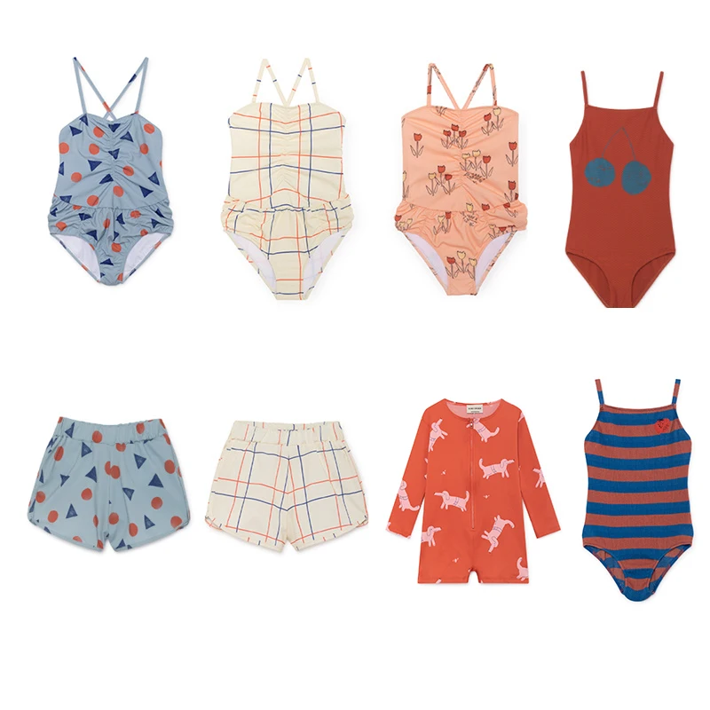 

Kids 2019 Swimwear Bobo Girls Cute One-piece Swimsuit Boys Swimwear Board Shorts T-shirt Vacation Beach Baby Clothing