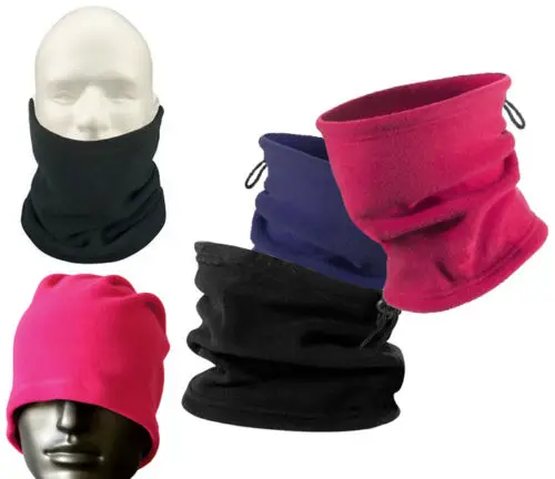 Men Women Camping Hiking Scarf Polar Fleece Thermal Balaclava Neck Gaiter Warmer Turtles Neck Tube Face Mask Headwear Beanie Hat