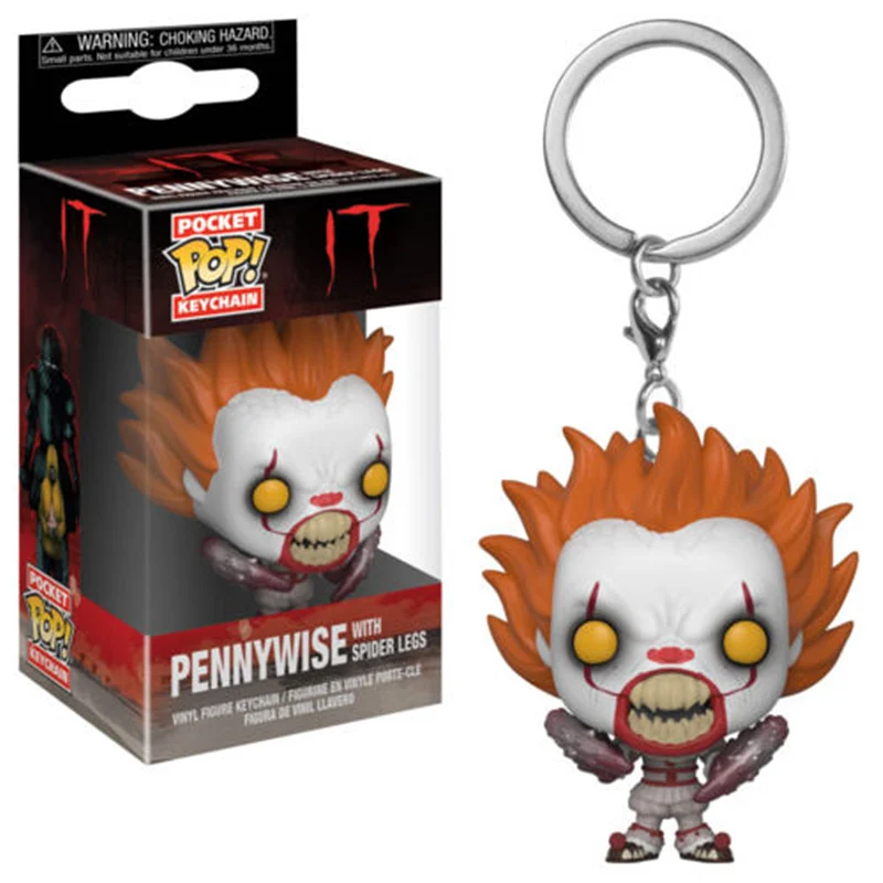 Черный FUNKO POP Стэн ли Натан Леви Капитан Marvel ночной король призрак это Pennywise Карманный Брелок фигурка игрушки для детей - Цвет: Черный