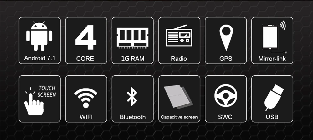 Top Panlelo 2 Din Android 8.1Car Radio 7" 1080P Quad Core 2din Android Head Unit GPS Audio Car Multimedia Player for Chevrolet Cruze 2