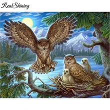 Алмазная картина, распродажа, лесные совы, птицы, мозаика, алмазная живопись на заказ, фото, алмазная вышивка, полная квадратная круглая дрель FS5438