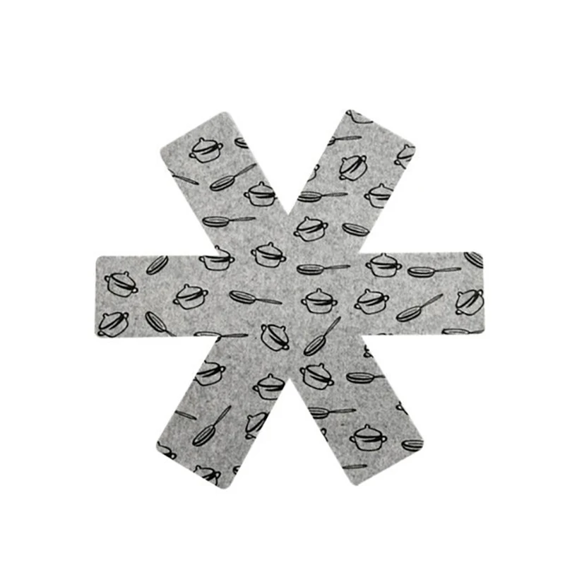 

6 pcs Pot & Pan Protectors Kitchenware Divider Pads Non-Woven Fabrics Pots for Table Cookware Prevent Scratching Scalding