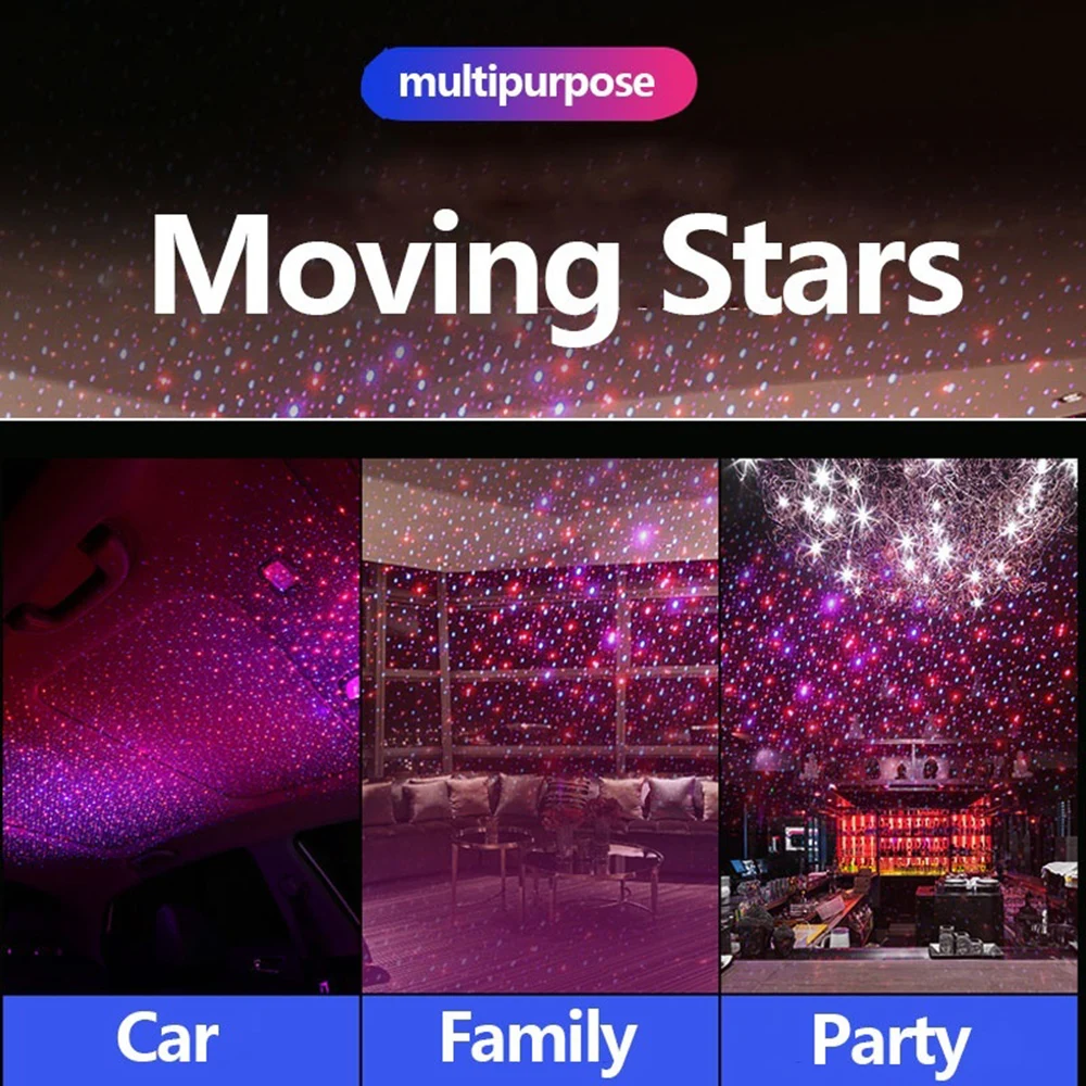 

Car Atmosphere Ambient Star Light USB LED Voice remote Control Colorful Music Sound Lamp Christmas Interior Decorative Light