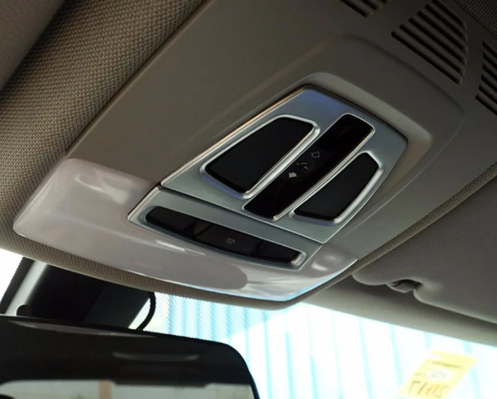 Interior Door Roof Light Button Panel Chrome Frame Trim For BMW F15 X5 F16 X6