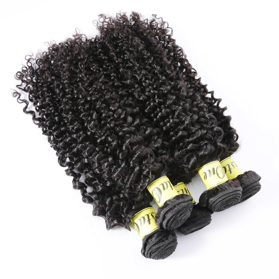 1 3 4 Bundles Raw Indian Virgin Hair Kinky Curly Natural Color