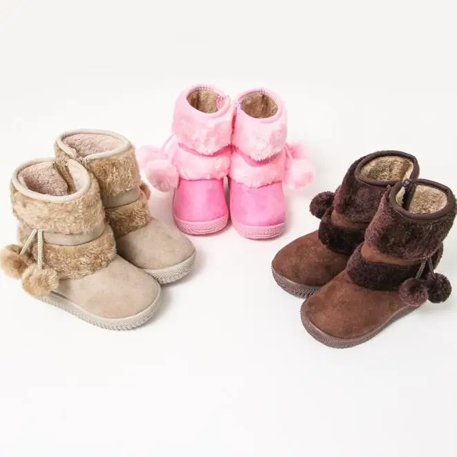 

Cute Girls Boots New Children Winter Shoes Princess Fashion Boots Kids Plush Snow Boots For Girls Shoes Soft
