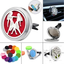 Близнецы 12 созвездий Ароматерапия Эфирные масла диффузор Браслет Зодиак 316L нержавеющая сталь магнитный кулон