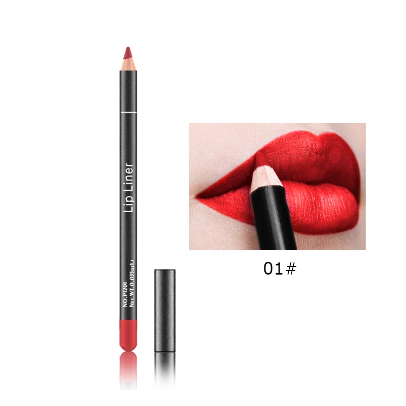 

Pudaier 6pcs/lot Matte Velvet Lip Liner Long Lasting Waterproof Lipstick Lip Liner Pen Smooth Nude Black Lip Liner TSLM2