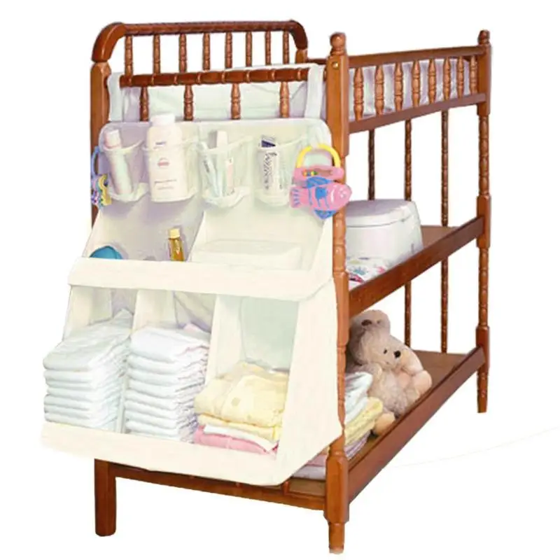 

Baby Crib Children's Bed Hanging Bag Portable Waterproof Diapers Bedside Organizer Bed Bumper Cradle bag Bedding Accessories