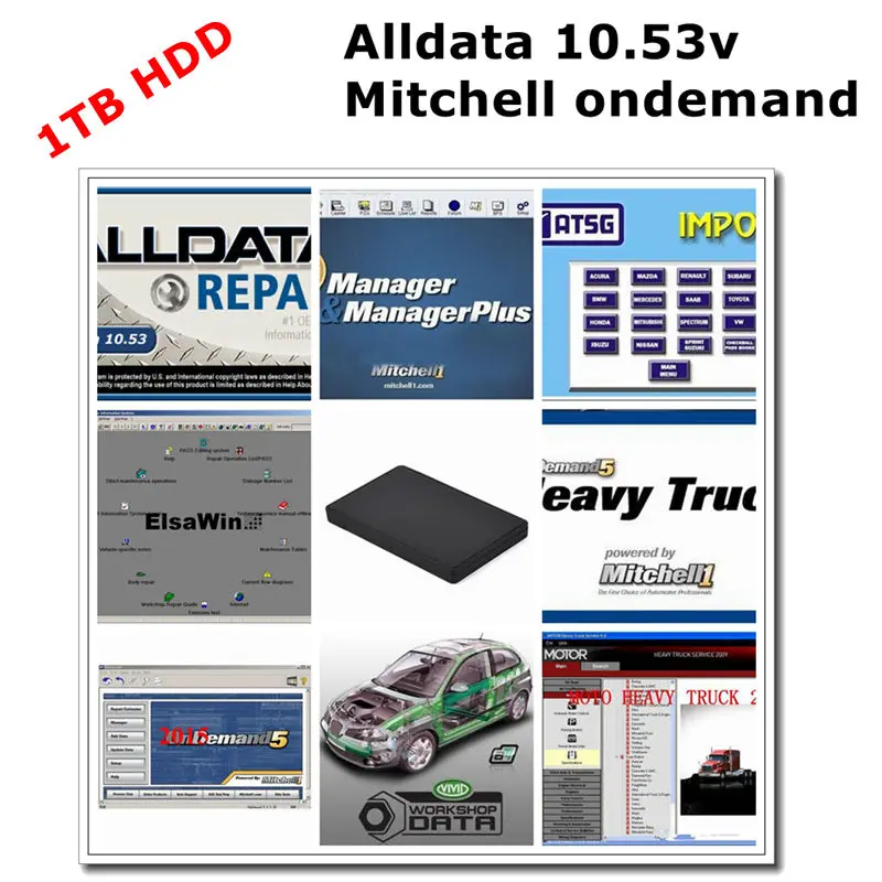 

Alldata Auto Repair V10.53 All data Software mitchell on demand 5 2015V Vivid workshop data atsg software usb harddisk 1tb hdd