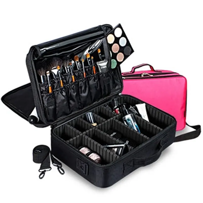 Us 29 02 49 Off High Quality Empty Women Professional Makeup Organizer Bag Cosmetic Case Travel Luggage Large Make Up Storage Box Suitcases In
