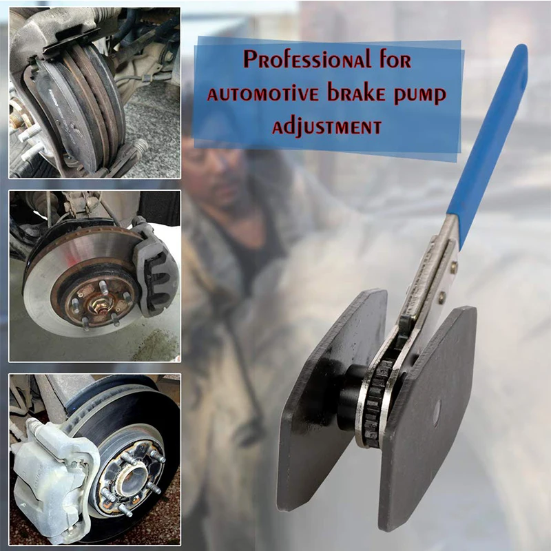 

Brake Caliper Press Braking Twin Quad Pistons Ratchet Brake Caliper Piston Spreader 360 Degree Adjustable Car Brake Piston Tool