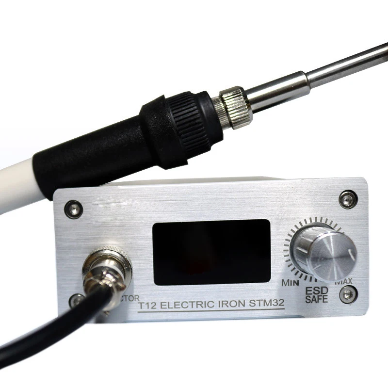 T12 STM32 OLED паяльная станция токарно-Панель 93x42x130 мм с 907 ручка T-12K Железный кончик паяльника прочный