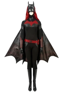 Новая летучая мышь женщина Kate Kane костюм Хэллоуин косплей костюм черный платье сексуальный наряд любой размер - Цвет: suit with shoes