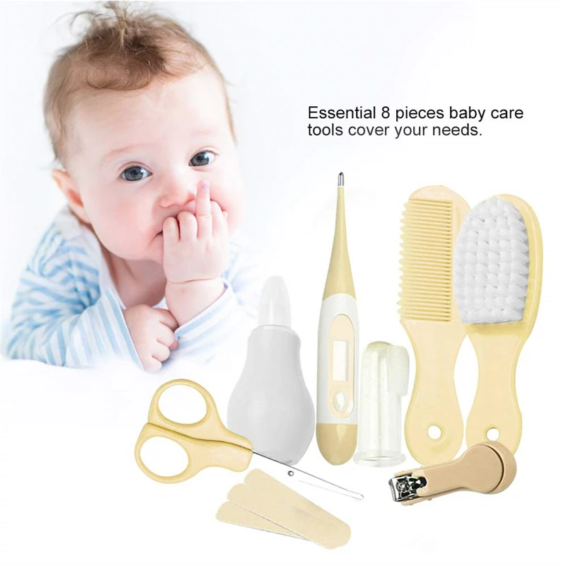 Baby Care Kit Convenient Baby Care Kit Nail Clipper Scissors Hair Brush Manicure Comb baby stuff baby things(8Pcs