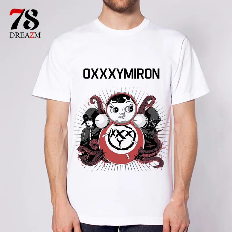 oxxxymiron t shirt male Anime 2017 Newest Fashion Cool Printed T Shirt Summer font b Mens