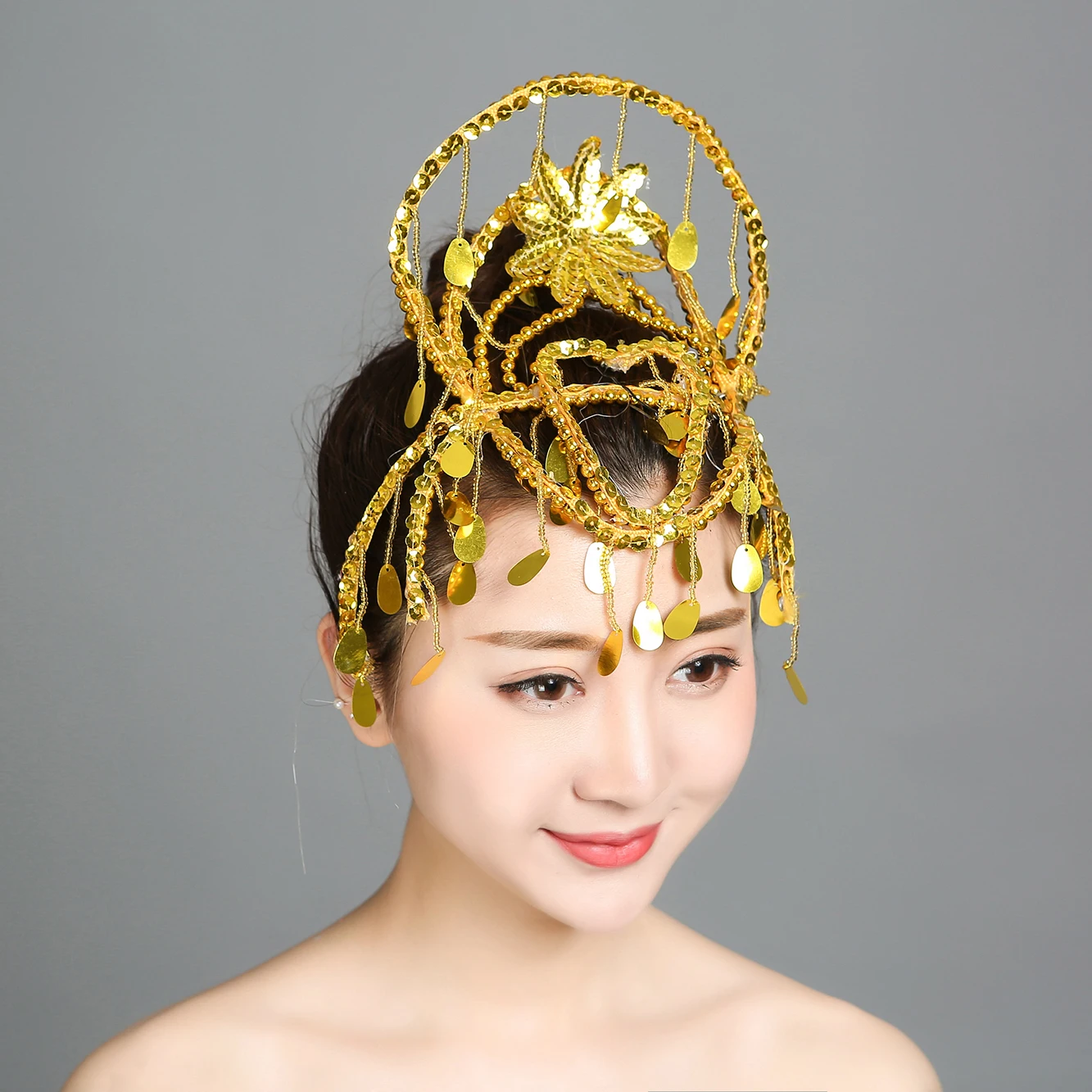 

New Dance Performance Headdress Yangkotou Plum Blossom Square Dance Children's Adult Hair Ornaments National Stage