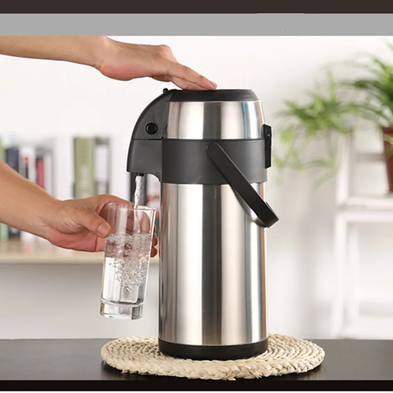 

Large Capacity 4-5L Pressure Type Stainless Steel Thermos Household Insulation Bottle Warm Water Pot Coffee Thermal Kettle R826
