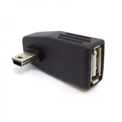 100 шт./лот левый Anlgled OTG USB Женский к Mini 5 P Мужской адаптер 90D, Бесплатная доставка по FedEx