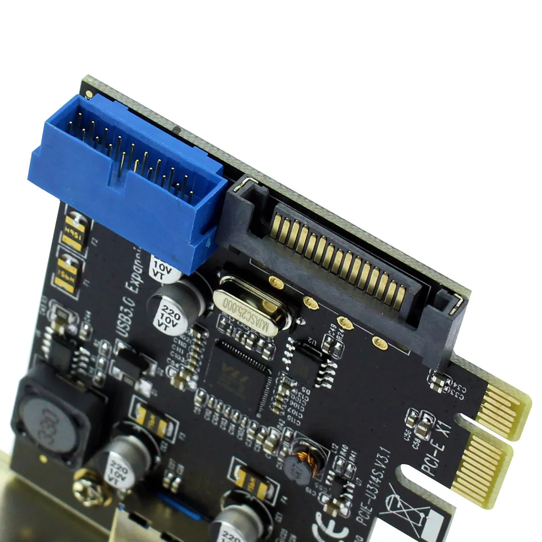 PCIE на 2 порта USB3.0 плата расширения рабочего стола спереди 19/20PIN разъем интерфейс для PCI-E x1/x4/x8/x16 для Windows XP/7/8/8,1/10