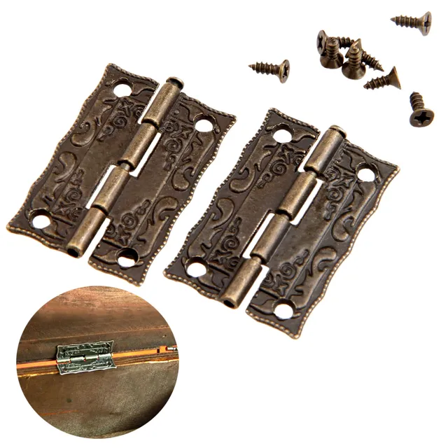 2Pcs 36x23mm Antique Bronze Cabinet Hinges Furniture Accessories 2Pcs 36x23mm Antique Bronze Cabinet Hinges Furniture Accessories Door Hinges Drawer Jewellery Box Hinges For Furniture - 2Pcs 36x23mm Antique Bronze Cabinet Hinges Furniture Accessories