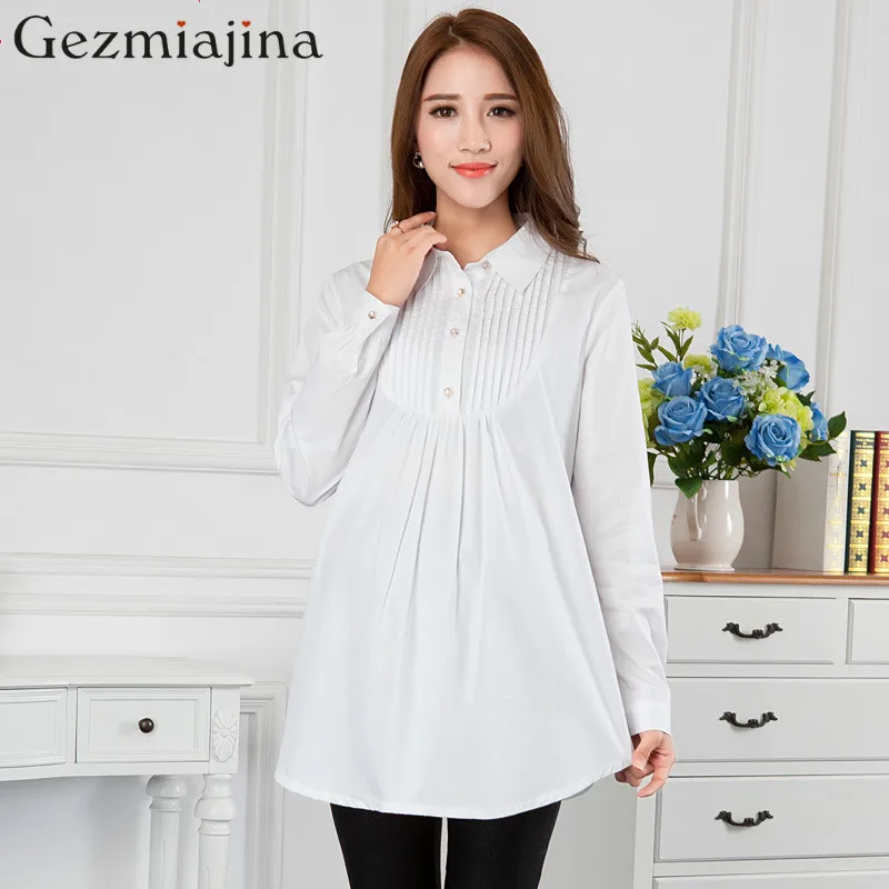

Spring autumn pregnancy wear blouses Long sleeve maternity dress Pregnant women shirt chiffon shirts