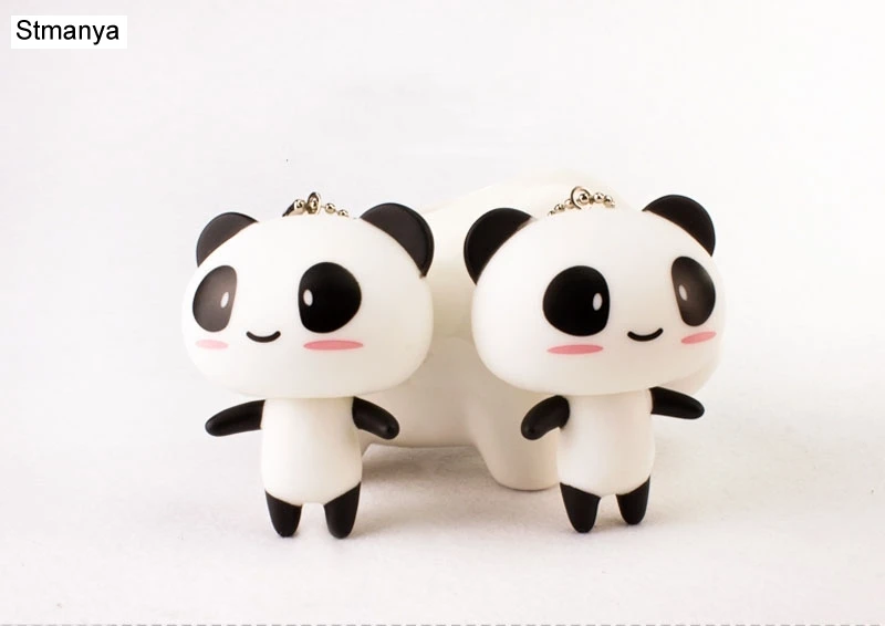 

Panda 3D Keychain Car Key Chain Key Ring Cute Panda chain pendant Keychains jewelry For Child birthday Gift wholesale K1001