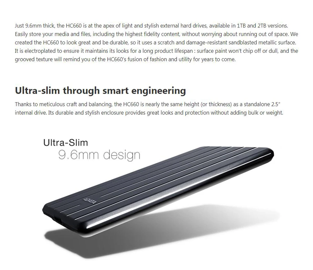ADATA EX HD USB 3,0 2," HDD портативный внешний жесткий диск 1 ТБ 2 ТБ USB 3,0 HC660 внешний жесткий диск для настольного ноутбука