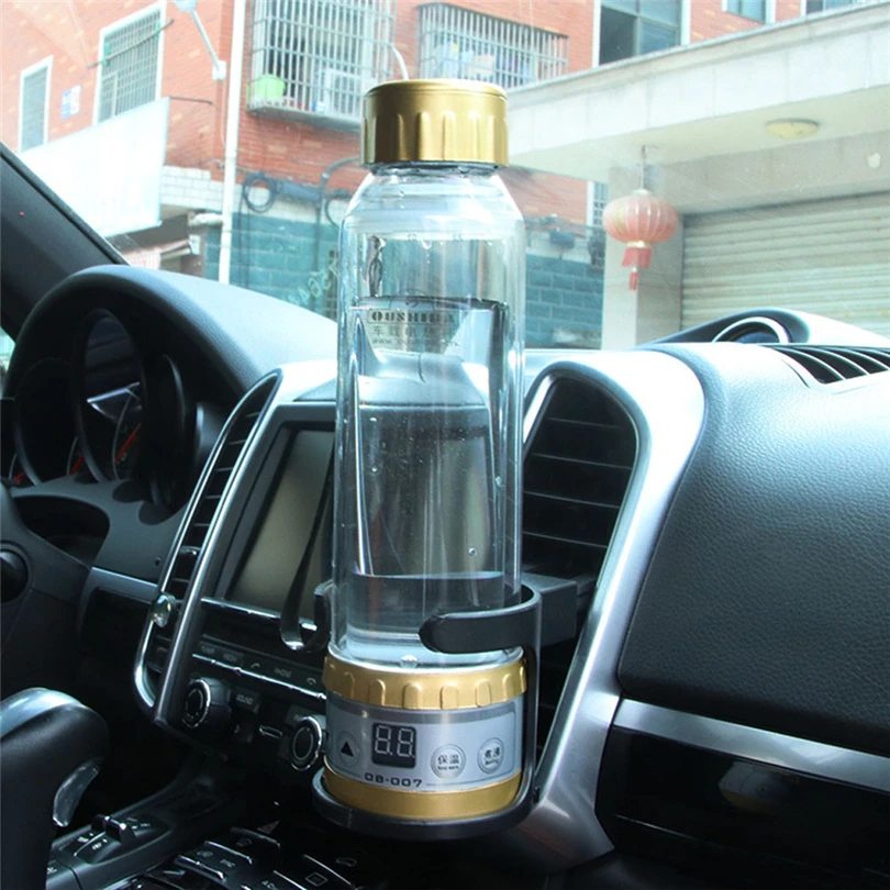 New 12V 280ml Portable In-Car Coffee Maker Tea Pot Autos Thermos Heating Travel Cup Transparency Drinking Water Cup #Q23E (7)