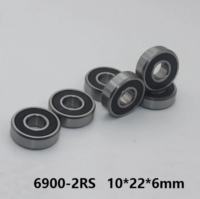 6900-2RS 10x22x6 Ball Bearings Black Rubber Sealed Bearing 10 PCS