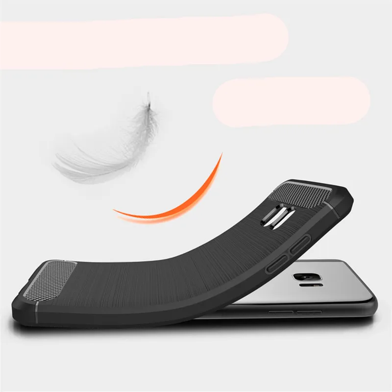 10 шт./лот для samsung Galaxy Note7 случае углеродного волокна щеткой мягкой обложке Note8 для Note 8 7 9 Примечание FE/Примечание Fan Edition(L1225