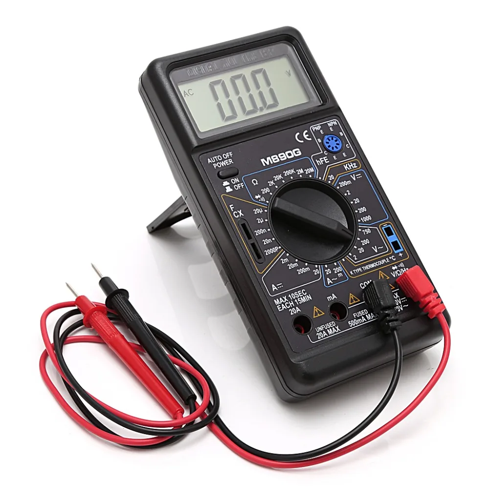 

M890G Digital Multimeter DMM AC DC Volt Amp ohm Temperature Meter Tester Tool Frequency Meter Test Tools