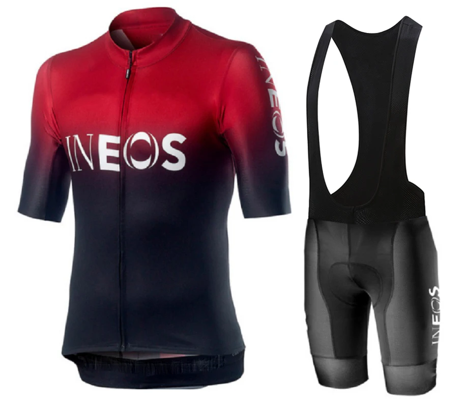 

2019 INEOS Suit Summer Cycling Jersey Set Breathable Racing Sport Bicycle Jersey Men Cycling Clothing Short Sleeve Gel Pad