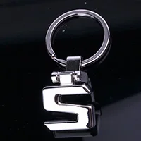 Брелоки для Mercedes Benz A B C E S R CLS GL GLK GLC ml SLK GLA GLE 3D автомобильный брелок для ключей Металл кольцо брелок кольца брелоки - Название цвета: Серебристый