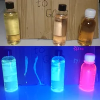 Прозрачный УФ-реактивный черный светильник, невидимый под Дневной светильник, но светящийся под УФ-светильник, на водной основе - изображение