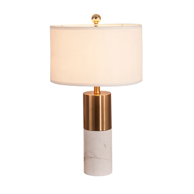 Modern Table Lamp Copper Marble Base White Silver Toolery Art Home Modern Table Lamp Copper Marble Base White Silver Toolery Art Home Decoration Lighting Luxury Nordic