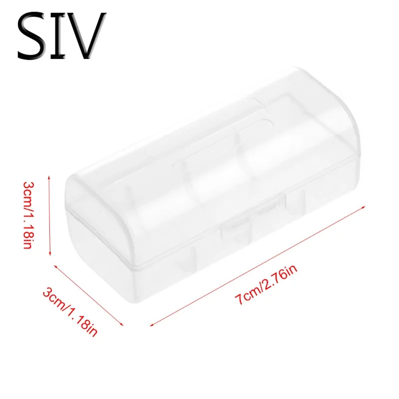 

SIV 1PC Transparent Plastic Case Holder Container Battery Storage Box For 1X 26650 Battery